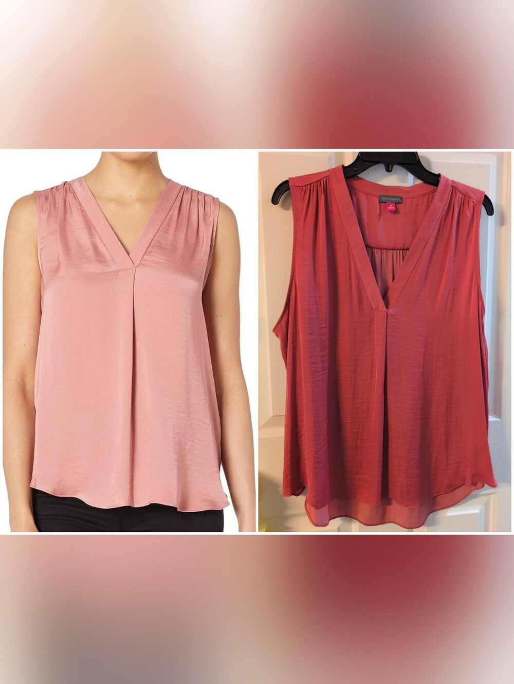 Vince Camuto Sleeveless V-Neck Blouse
